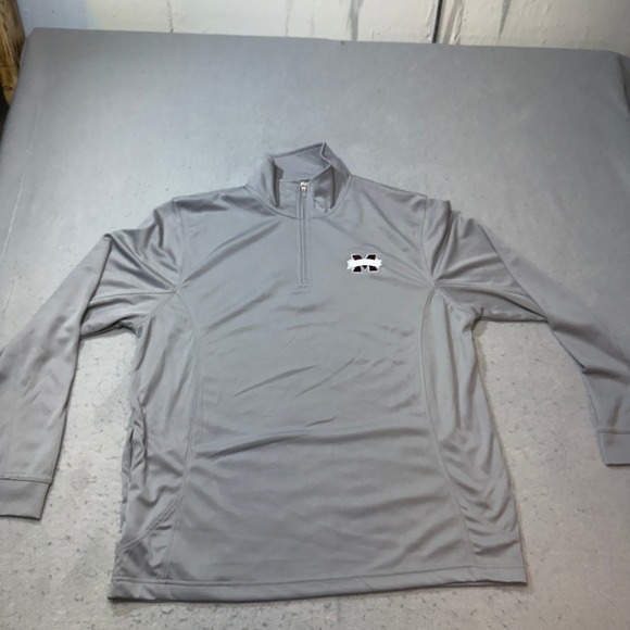 Vansport Other - Vansport Mens Mississippi State Bulldogs Quarter Zip Pullover Gray Size MD 3405